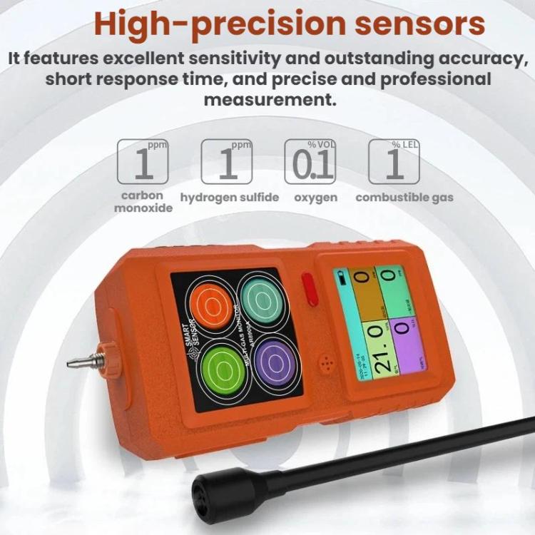 Detector de concentración de gas a prueba de explosiones SMART SENSOR 4 en 1, AR8900A