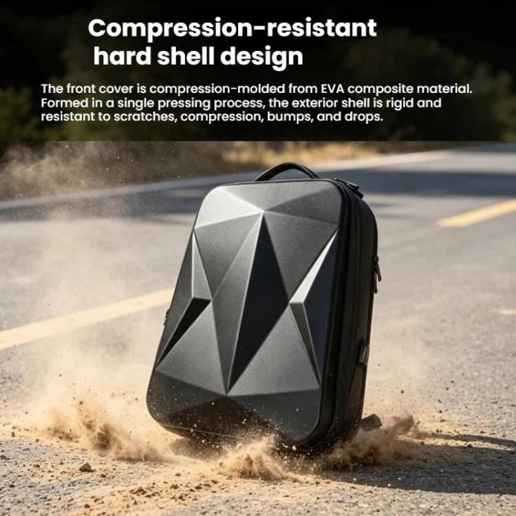 Mochila rígida impermeable para DJI Avata 360, compatible con gafas N3 y mando RC 2, con compartimento para portátil de 17 pulgadas.