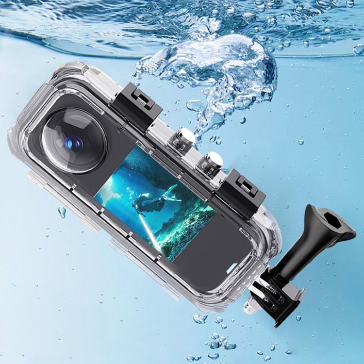 Carcasa sumergible invisible Insta360 X5 de 45 m/147 pies con costuras de 360 grados sin costuras., PC Lens
