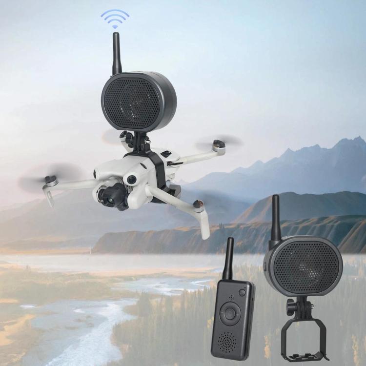 Megáfono para dron DJI Mini 4 Pro, altavoz inalámbrico de largo alcance de 2000 m y 120 dB de alto volumen.