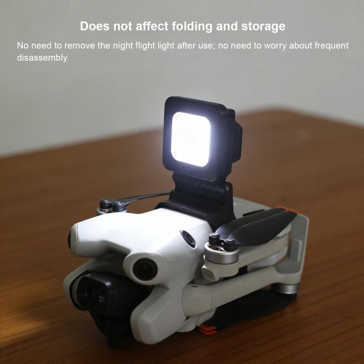 Foco LED ultrabrillante para vuelo nocturno con ajuste de 180 grados y 3 modos de luz, compatible con DJI Mini 4 Pro.