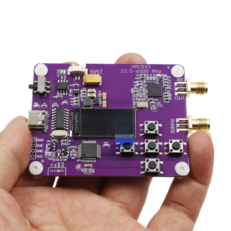 Generador de señales de RF de 23,5 MHz a 6000 MHz con control por botón y pantalla OLED HMC833, Signal Generator