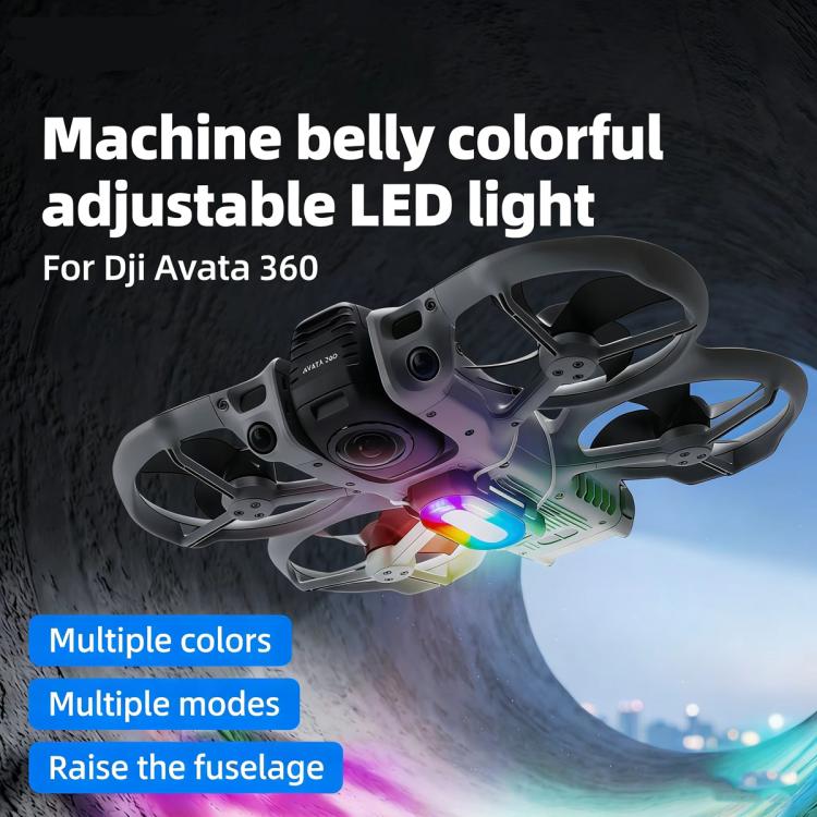 Luz inferior LED RGB RCSTQ para DJI Avata 360, 38 modos de iluminación, recargable, para señalización de vuelo nocturno.