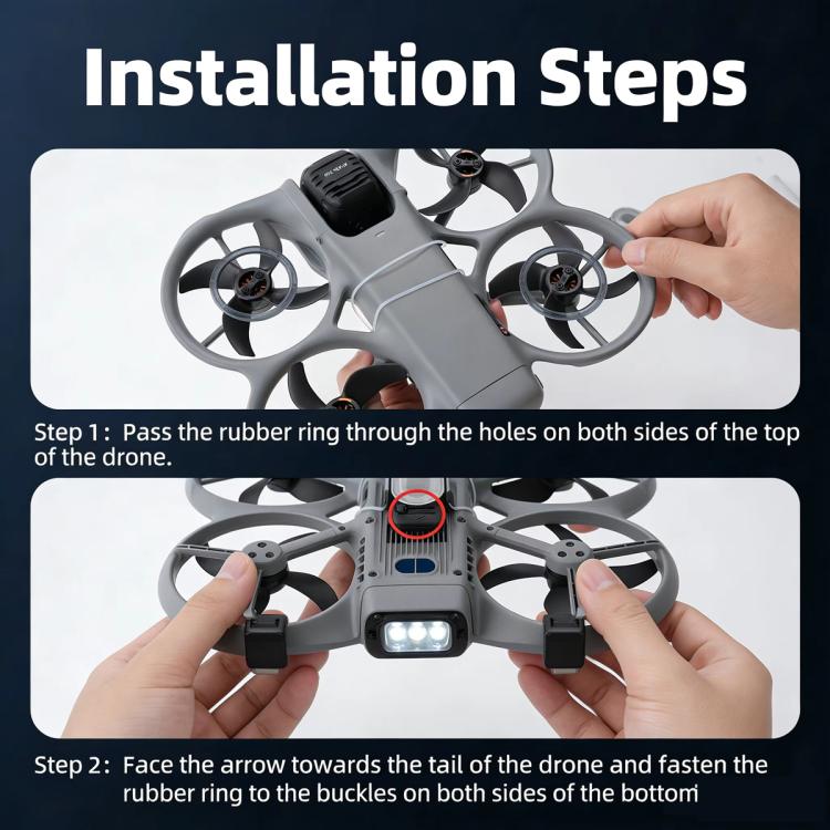 Luz inferior LED RGB RCSTQ para DJI Avata 360, 38 modos de iluminación, recargable, para señalización de vuelo nocturno.