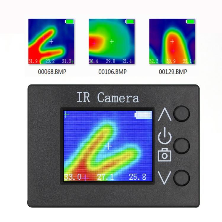 Herramienta de inspección para bricolaje con cámara termográfica digital infrarroja LCD MLX90640 de 1,8 pulgadas, MLX90640