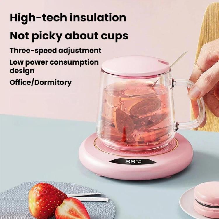 Posavasos inteligente con calefacción automática y conexión USB. Calentador de tazas.