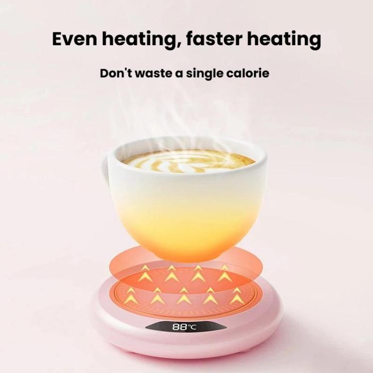 Posavasos inteligente con calefacción automática y conexión USB. Calentador de tazas.