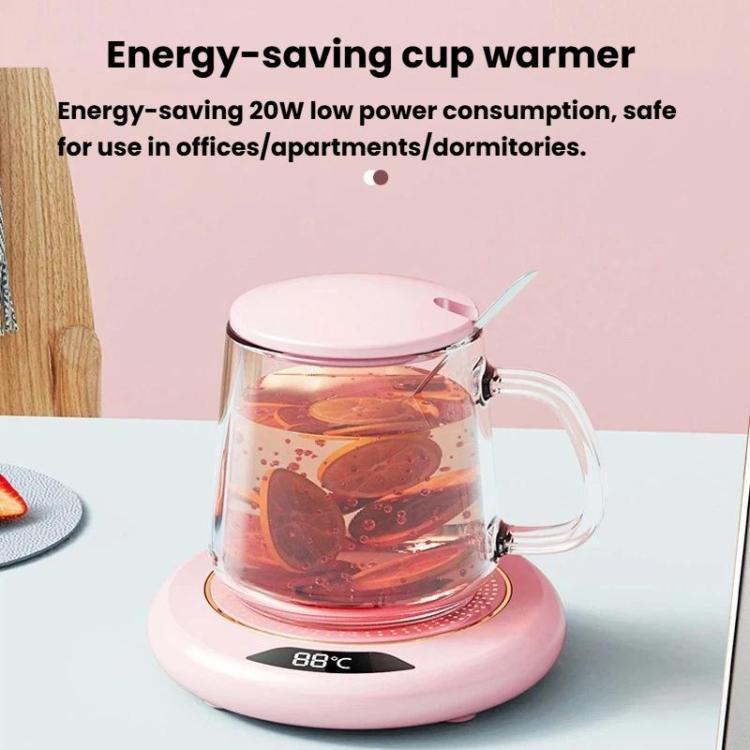 Posavasos inteligente con calefacción automática y conexión USB. Calentador de tazas.
