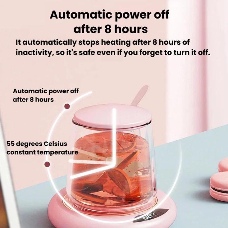 Posavasos inteligente con calefacción automática y conexión USB. Calentador de tazas.