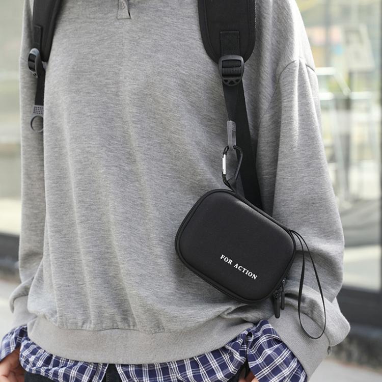 Estuche rígido de transporte estándar para DJI Osmo Action 6, bolsa de almacenamiento portátil para viajes con mosquetón y correa de mano.