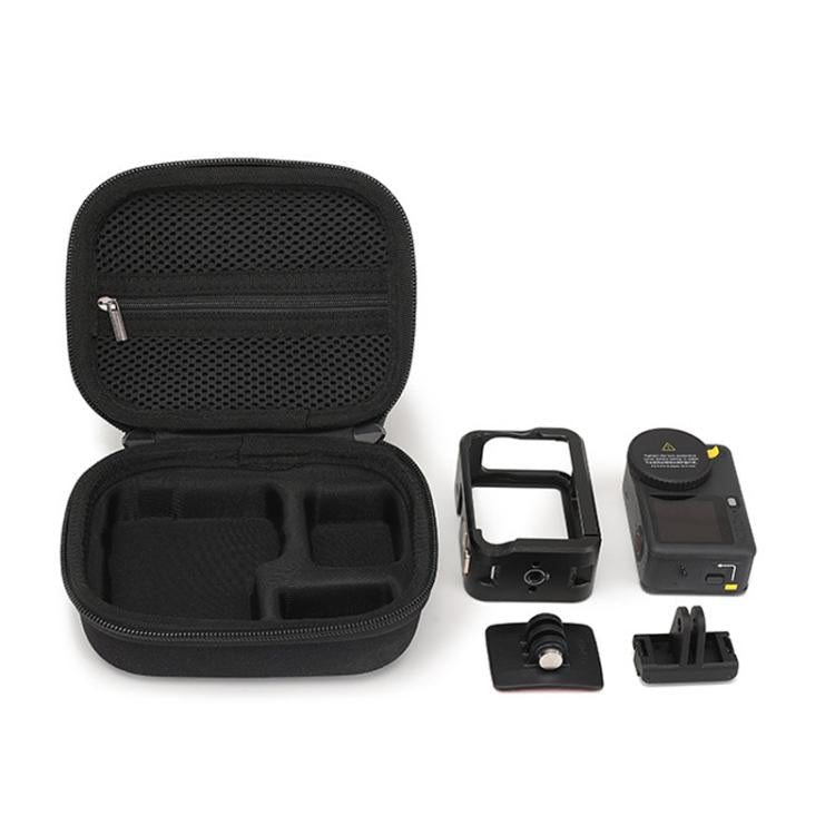 Estuche rígido de transporte estándar para DJI Osmo Action 6, bolsa de almacenamiento portátil para viajes con mosquetón y correa de mano.