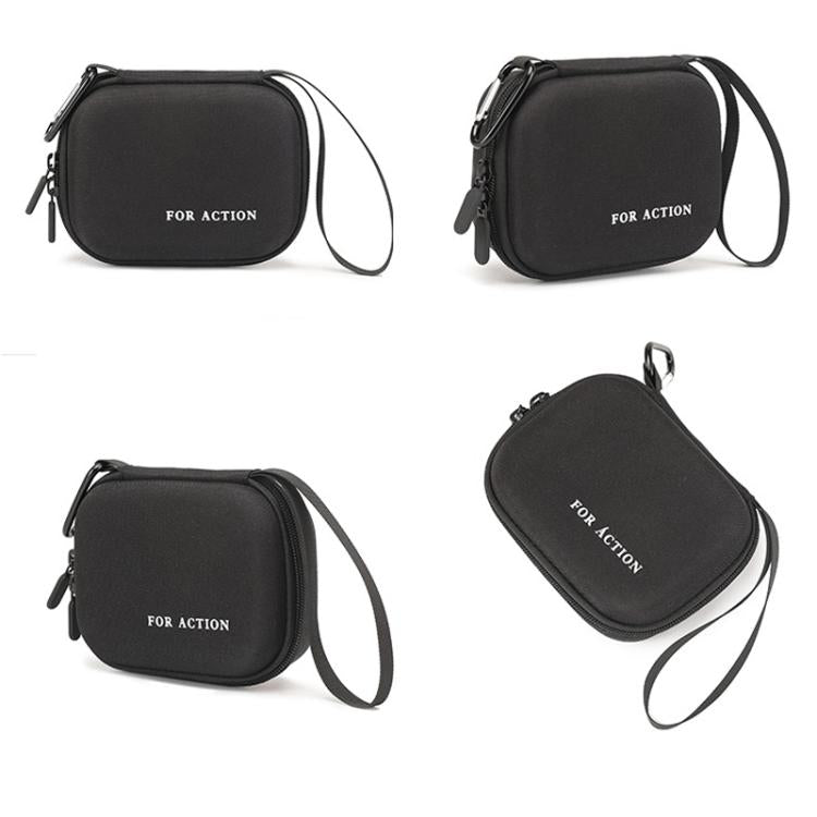 Estuche rígido de transporte estándar para DJI Osmo Action 6, bolsa de almacenamiento portátil para viajes con mosquetón y correa de mano.