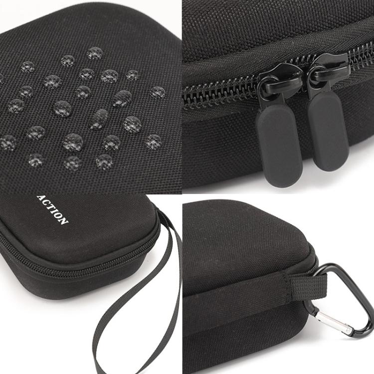Estuche rígido de transporte estándar para DJI Osmo Action 6, bolsa de almacenamiento portátil para viajes con mosquetón y correa de mano.