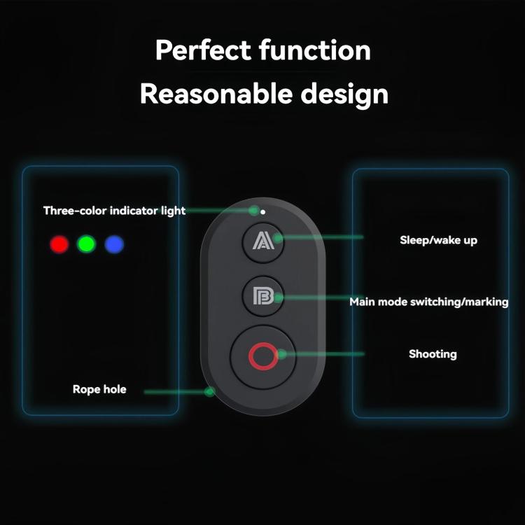 Control remoto Bluetooth para cámaras de acción Insta360 X5 / X4 / X3 / GO3S / Ace Pro2