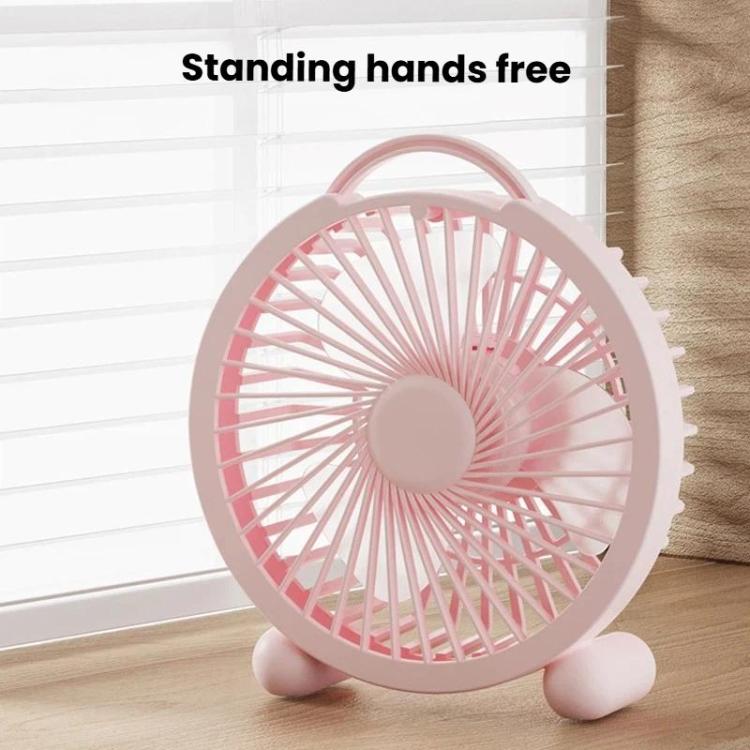 Ventilador de escritorio portátil de alta potencia para dormitorios y oficinas., 4 inch Plug-in White, 4 inch Plug-in Green, 4 inch Plug-in Pink, 6 inch Rechargeable White, 6 inch Rechargeable Green, 6 inch Rechargeable Pink