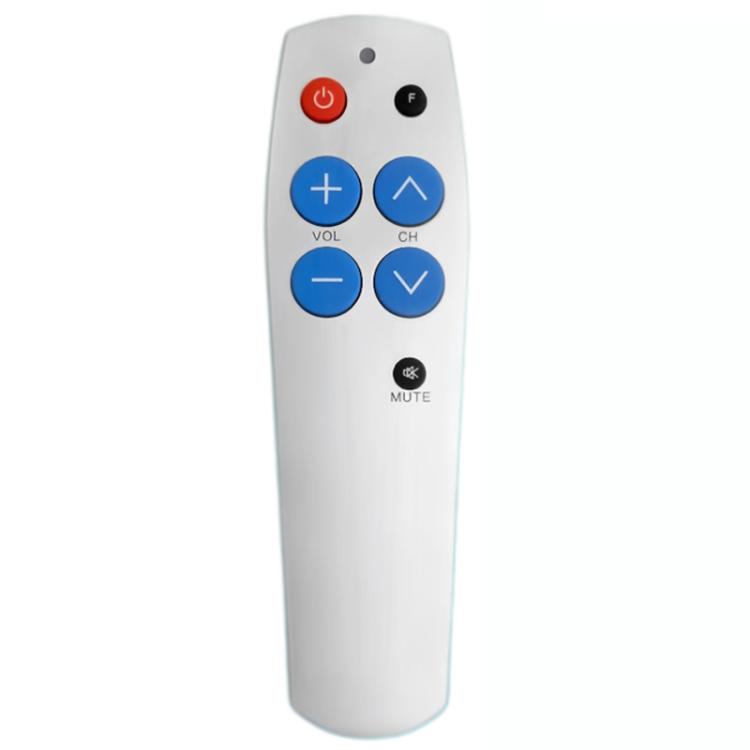 Mando a distancia universal de aprendizaje de 7 teclas para personas mayores. Botones grandes y fácil de usar. Mando a distancia IR para TV/STB/DVD/DVB/HiFi., Silver, Black, Backlit Edition