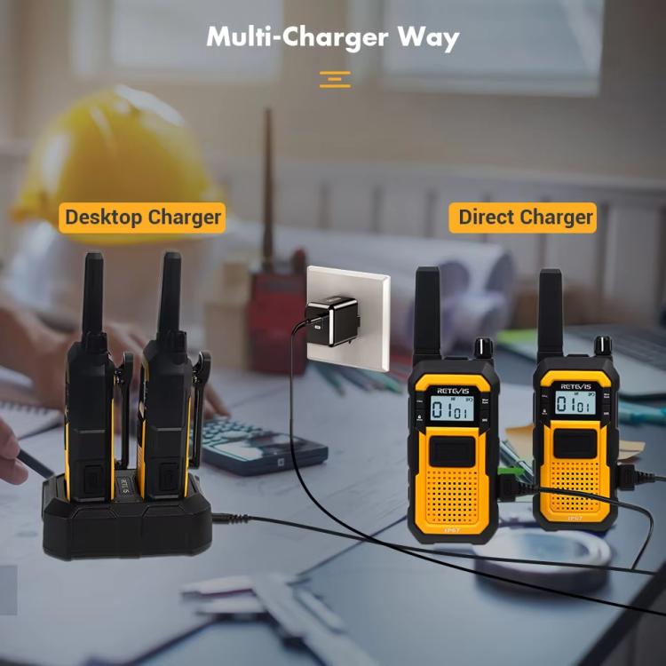 1 par de walkie-talkies resistentes al agua IP67 de alta resistencia con doble PTT para exteriores y resistentes a los golpes, RETEVIS RB48 FRS, RETEVIS RB648 PMR446