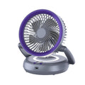 Ventilador circulador de aire plegable con indicador de batería. Ventilador de escritorio y de pared para el hogar con luz LED.