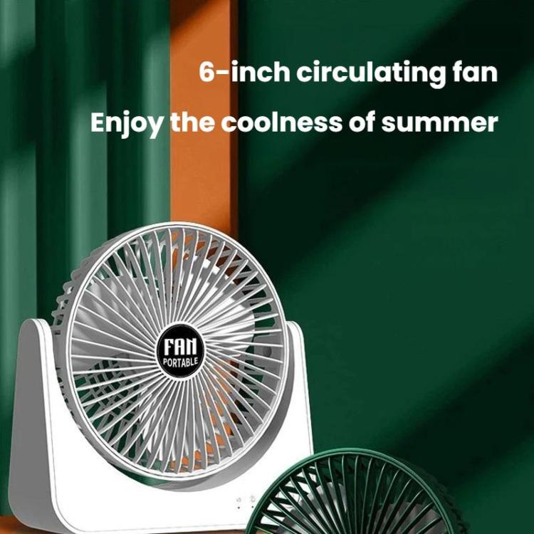 Ventilador de escritorio de 6 pulgadas con 3 velocidades, silencioso, ideal para el verano.
