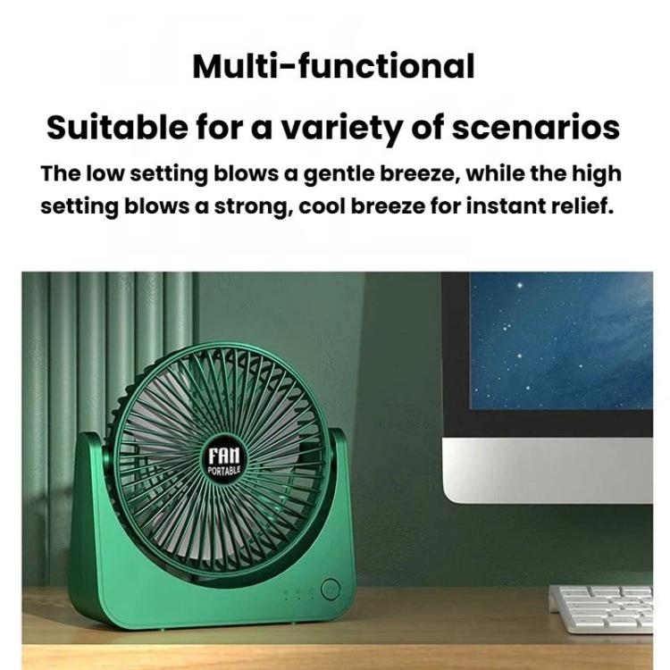 Ventilador de escritorio de 6 pulgadas con 3 velocidades, silencioso, ideal para el verano.