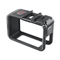 Jaula para cámara aMagisn de material PC para DJI Action 5 Pro / 4 / 3 con soporte de liberación rápida para disparo vertical/horizontal, montura de zapata fría y rosca de 1/4 de pulgada., Action 5 Pro /4/3 PC Cage