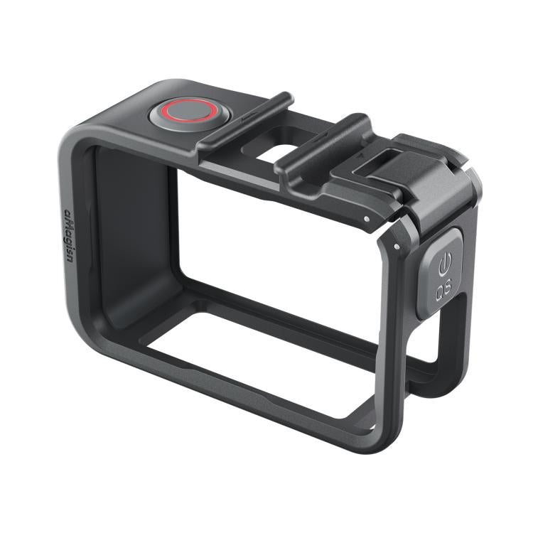 Jaula para cámara aMagisn de material PC para DJI Action 5 Pro / 4 / 3 con soporte de liberación rápida para disparo vertical/horizontal, montura de zapata fría y rosca de 1/4 de pulgada., Action 5 Pro /4/3 PC Cage