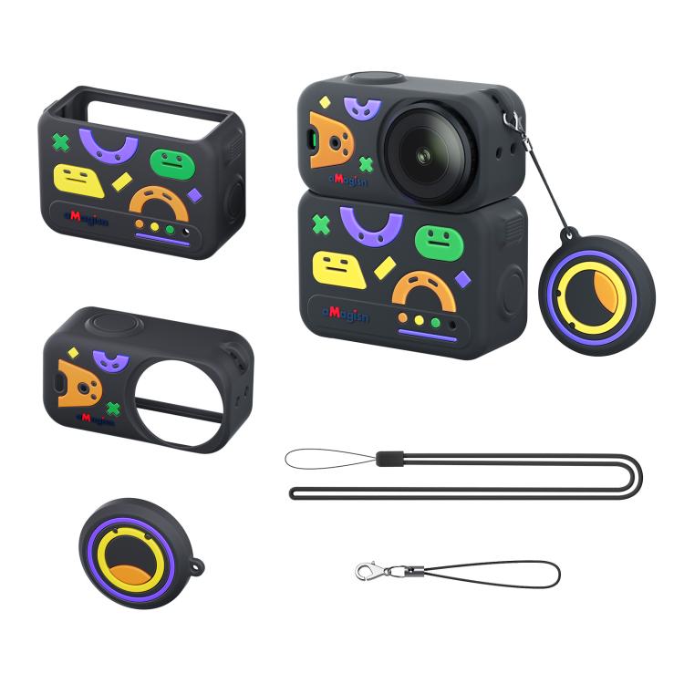 Funda protectora de silicona aMagisn con diseño divertido 5 en 1 para DJI Osmo Nano, con tapa para la lente.