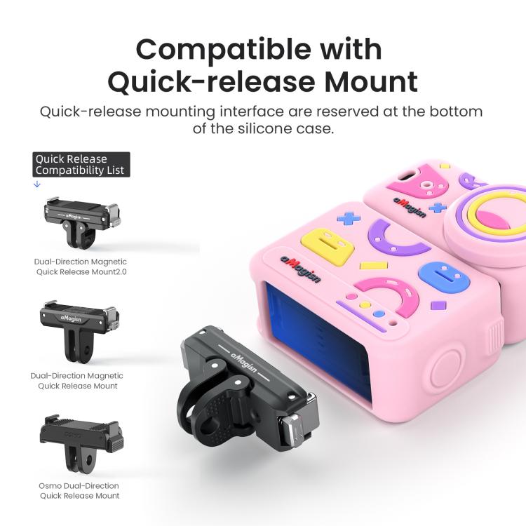 Funda protectora de silicona aMagisn con diseño divertido 5 en 1 para DJI Osmo Nano, con tapa para la lente.