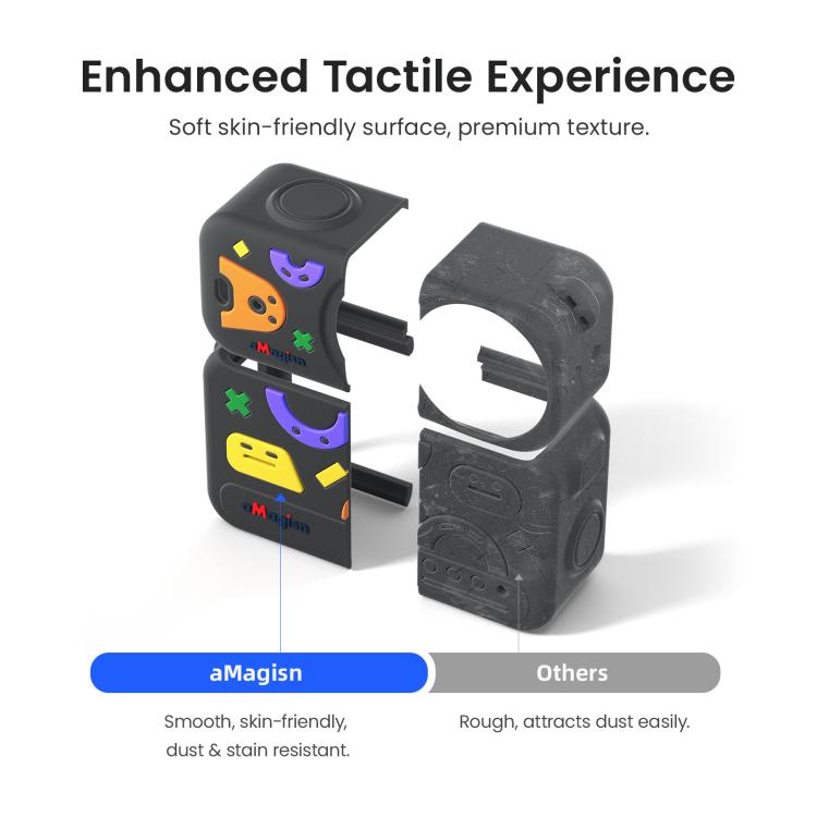 Funda protectora de silicona aMagisn con diseño divertido 5 en 1 para DJI Osmo Nano, con tapa para la lente.
