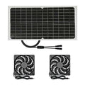 Extractor de aire para barbacoa exterior con panel solar de 15 W y ventiladores dobles