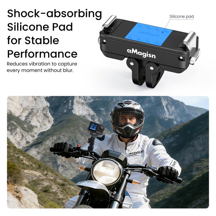 Adaptador magnético de liberación rápida de metal aMagisn 2.0 con bloqueo para DJI Osmo 360/ Action 5 Pro/4/3, For DJI Osmo 360/ Action 5 Pro/4/3