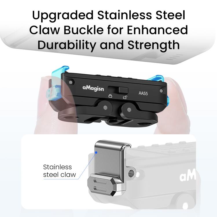 Adaptador con bloqueo para soporte magnético de liberación rápida de metal aMagisn 2.0 para DJI Osmo Action 6 / Nano, For DJI Osmo Action 6 / Nano