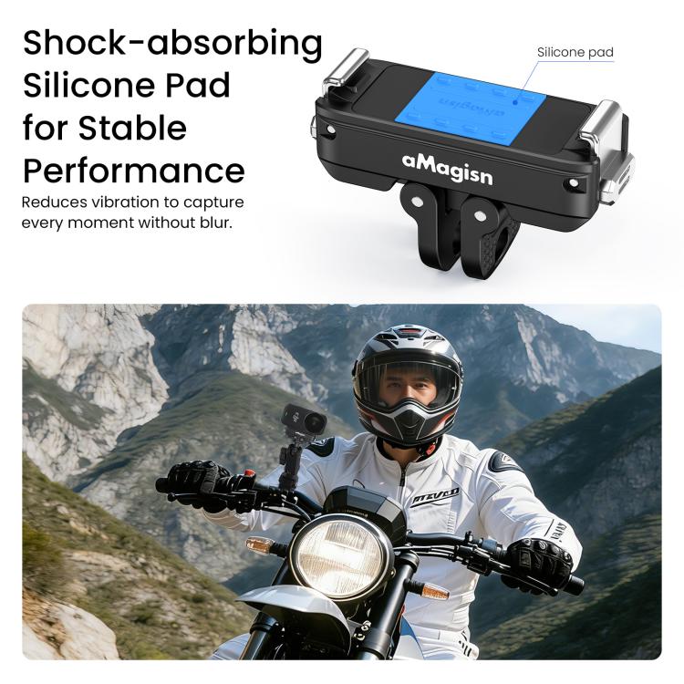 Adaptador con bloqueo para soporte magnético de liberación rápida de metal aMagisn 2.0 para DJI Osmo Action 6 / Nano, For DJI Osmo Action 6 / Nano