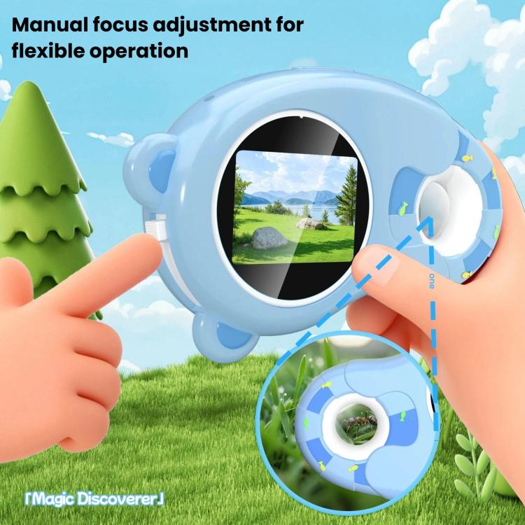 Microscopio digital portátil HD HM020H para niños, lupa electrónica, juguete científico