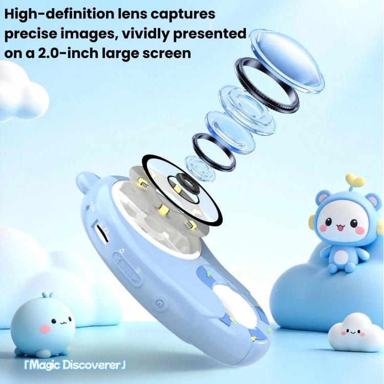 Microscopio digital portátil HD HM020H para niños, lupa electrónica, juguete científico