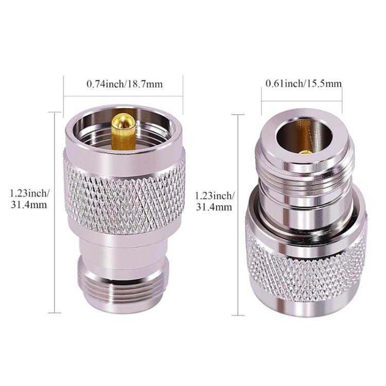 Conector coaxial de radiofrecuencia, UHF Male To N Female