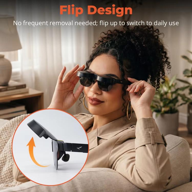 Protector de luz abatible para gafas de realidad aumentada ultraligeras RayNeo Air 3s/Air 3s Pro/Air 4/Air 4 Pro. Cubierta de privacidad., A
