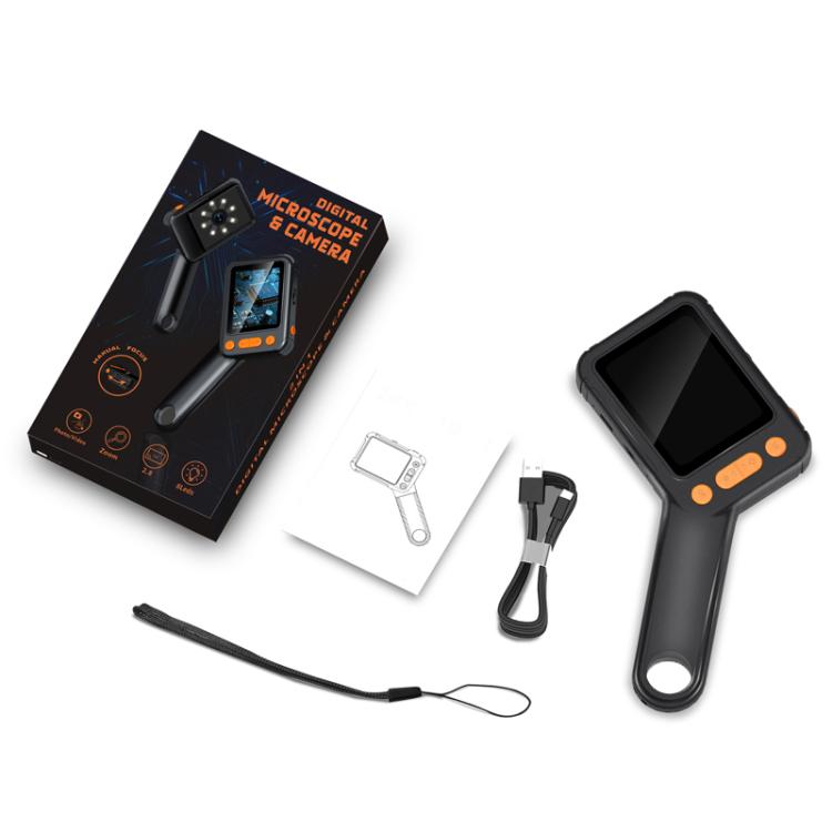 Microscopio digital HD portátil de 2,8 pulgadas con lupa para reparación electrónica., HM028B