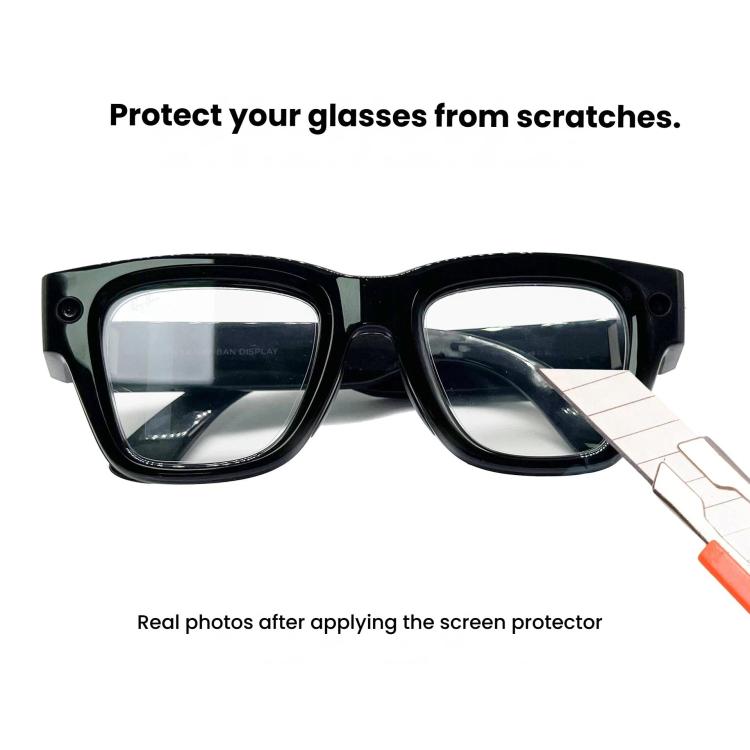Juego de protectores de lentes para gafas inteligentes Ray-Ban Meta Display HD Clear, película protectora antiarañazos.