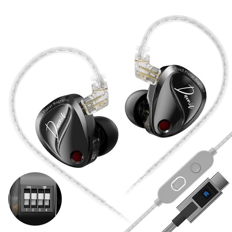 Auriculares HiFi con cable KZ Duonic Dual Power Triple Magnet Planar Magnetic de 1,2 m, Original Sound 3.5mm, Original Sound 3.5mm With Mic, Original Sound Type-C Sound Card, Enhanced Tuning 3.5mm, Enhanced Tuning 3.5mm With Mic                        ...