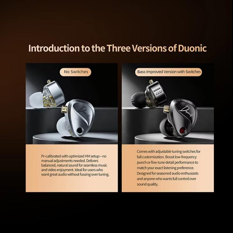 Auriculares HiFi con cable KZ Duonic Dual Power Triple Magnet Planar Magnetic de 1,2 m, Original Sound 3.5mm, Original Sound 3.5mm With Mic, Original Sound Type-C Sound Card, Enhanced Tuning 3.5mm, Enhanced Tuning 3.5mm With Mic                        ...