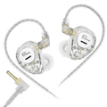 Auriculares con cable KZ Taurus de 3,5 mm con estructura de controlador dinámico dual horizontal y calidad HiFi de 1,2 m., Transparent Standard, Transparent With Mic, Transparent Black, Transparent Black With Mic, White Standard, White With Mic