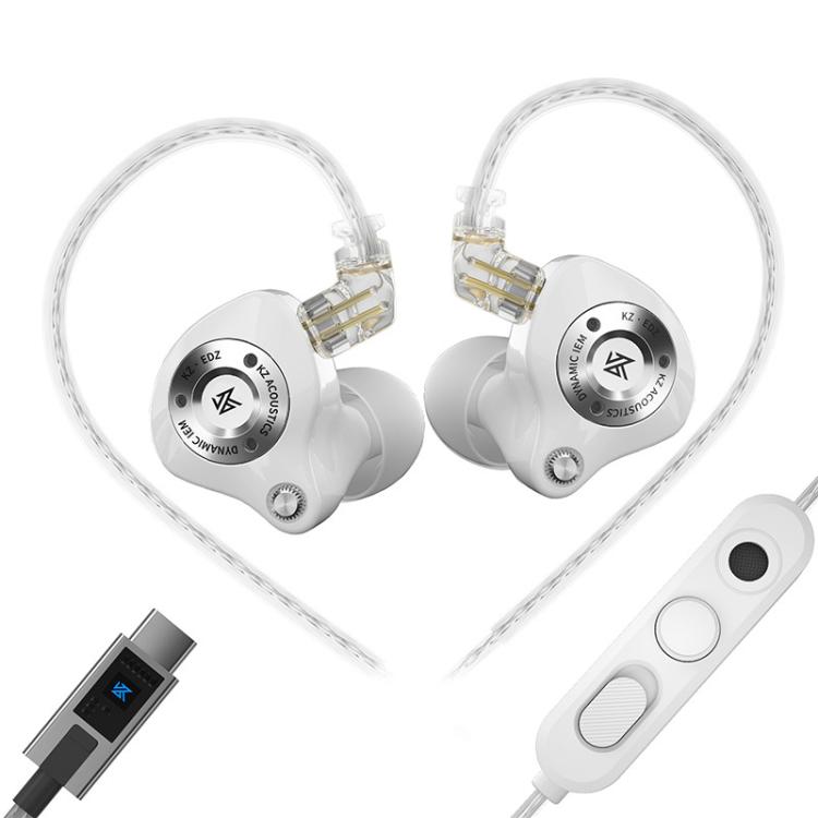 Auriculares con cable KZ EDZ de 1,2 m con controlador dinámico de ultraexcursión y banda ultraancha + sistema de amortiguación de doble etapa., Black 3.5mm, Black 3.5mm With Mic, Black Type-C Sound Card, White 3.5mm, White 3.5mm With Mic               ...