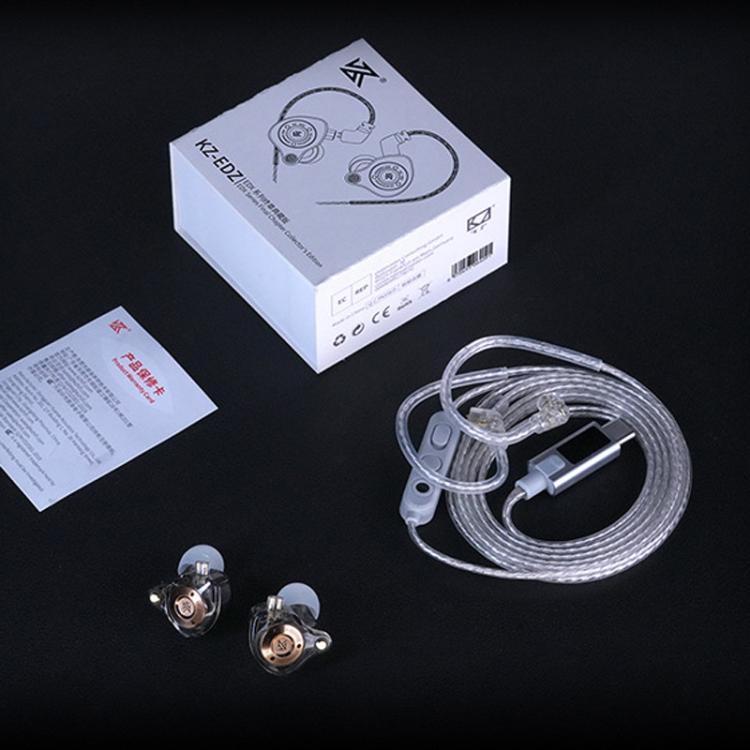 Auriculares con cable KZ EDZ de 1,2 m con controlador dinámico de ultraexcursión y banda ultraancha + sistema de amortiguación de doble etapa., Black 3.5mm, Black 3.5mm With Mic, Black Type-C Sound Card, White 3.5mm, White 3.5mm With Mic               ...