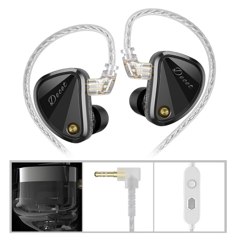 Auriculares con cable KZ Decet de 3,5 mm, 10 transductores dinámicos tipo array y 1,2 m., Original Sound Standard, Original Sound With Mic, Tuned Standard, Tuned With Mic
