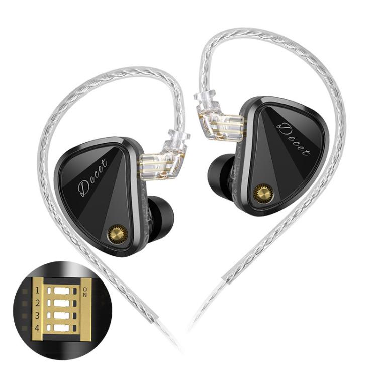 Auriculares con cable KZ Decet de 3,5 mm, 10 transductores dinámicos tipo array y 1,2 m., Original Sound Standard, Original Sound With Mic, Tuned Standard, Tuned With Mic