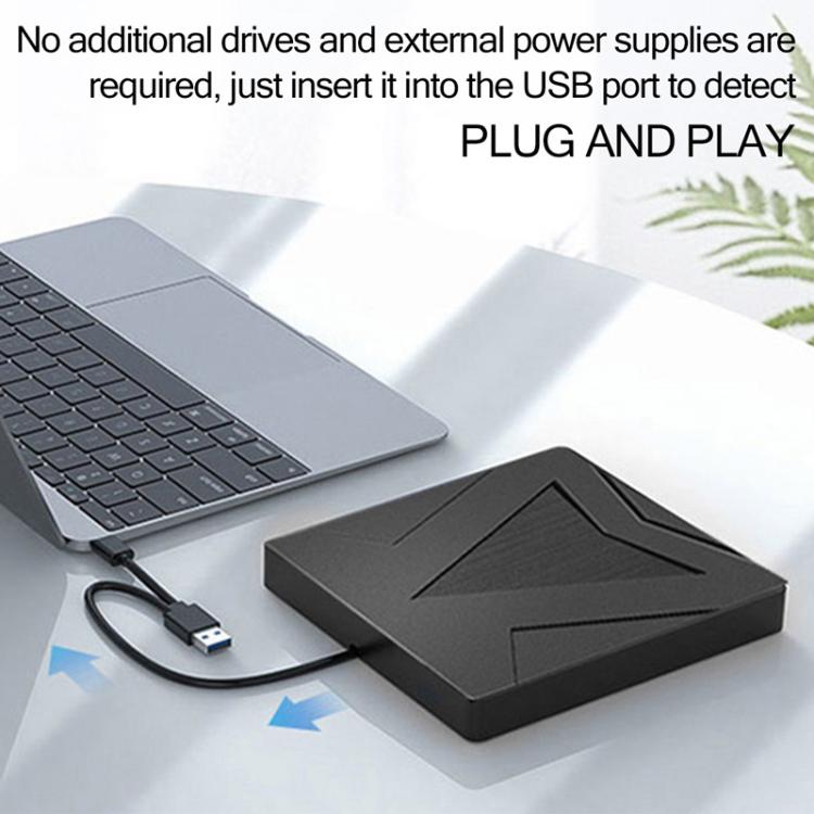 Unidad de DVD externa con interfaz dual USB 3.0 y Tipo-C., Portable External Drive