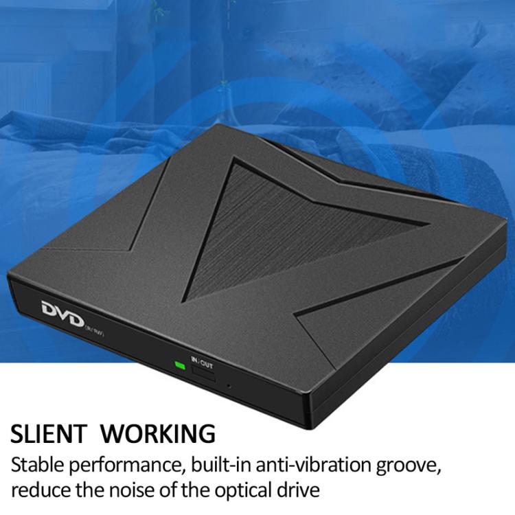 Unidad de DVD externa con interfaz dual USB 3.0 y Tipo-C., Portable External Drive