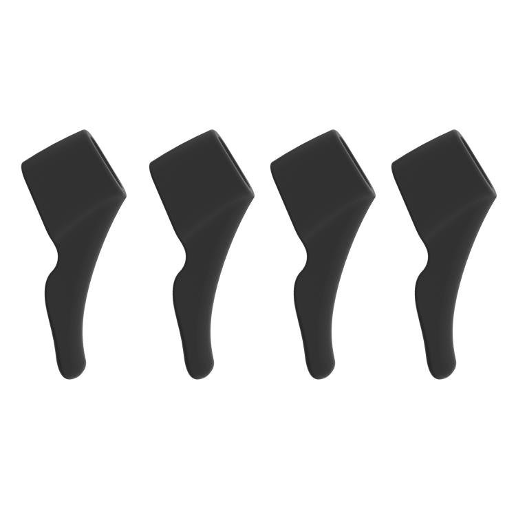 Juego de 4 ganchos antideslizantes de silicona para gafas inteligentes con IA. Sujeciones universales y cómodas para las orejas de gafas, compatibles con Meta Ray-Ban, Xreal y Thunderbird.