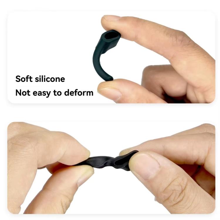 Juego de 4 ganchos antideslizantes de silicona para gafas inteligentes con IA. Sujeciones universales y cómodas para las orejas de gafas, compatibles con Meta Ray-Ban, Xreal y Thunderbird.